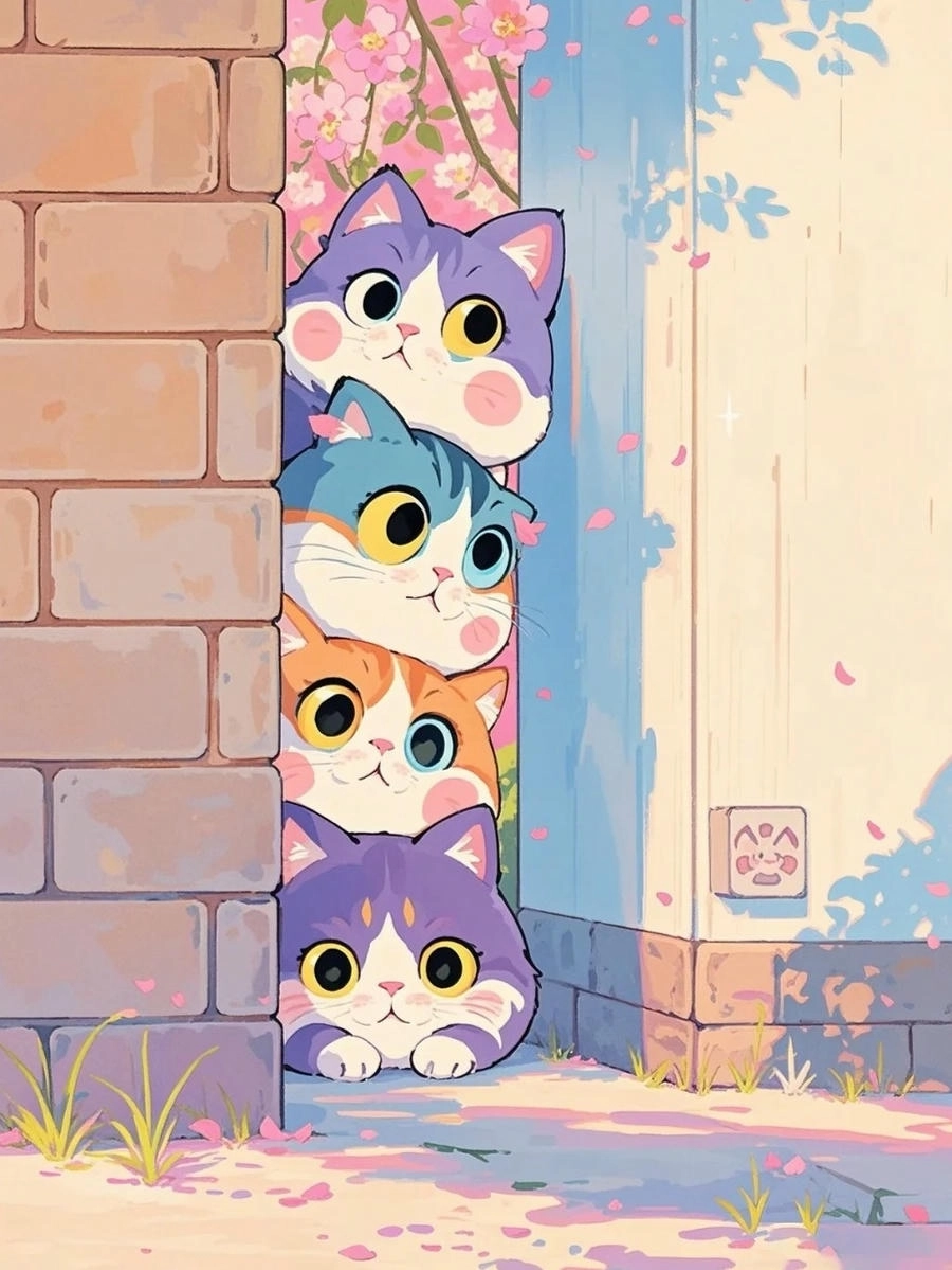 Hình mèo anime đẹp và dễ thương