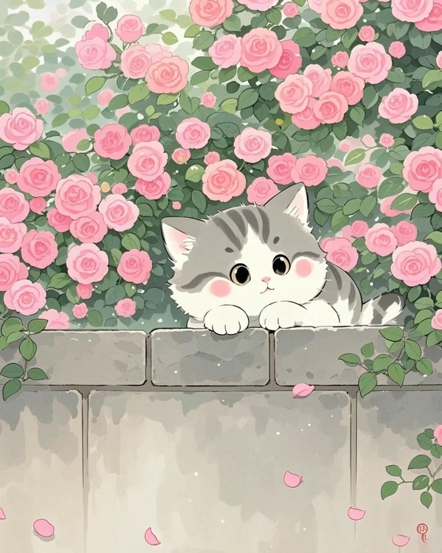 Mèo anime cute full hd