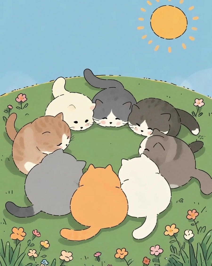 Tải ảnh mèo anime dễ thương