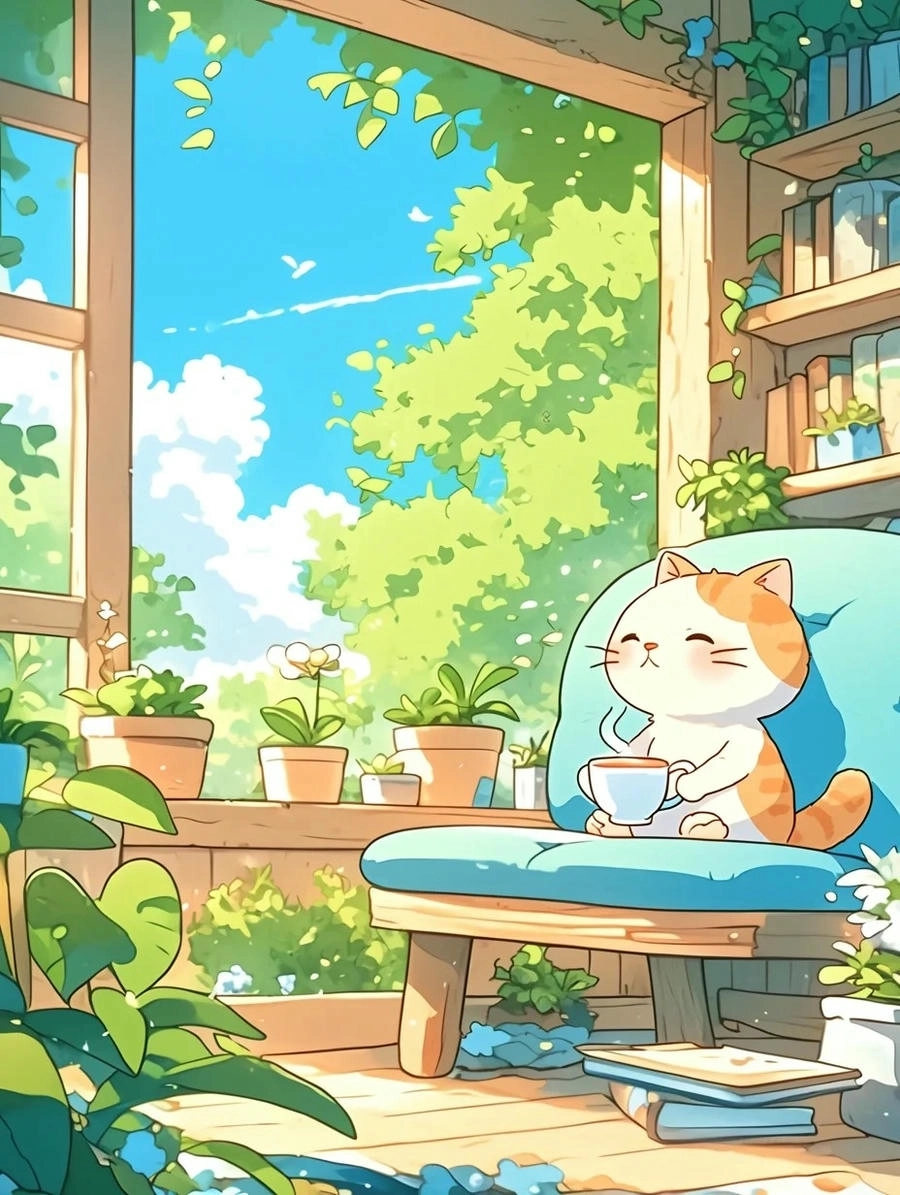 Hình ảnh mèo anime dễ thương làm avatar