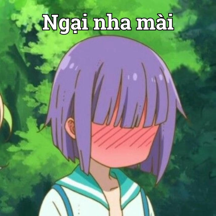 ảnh meme ngại ngùng không dám nhìn