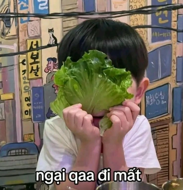 Meme ngại ngùng hot trend
