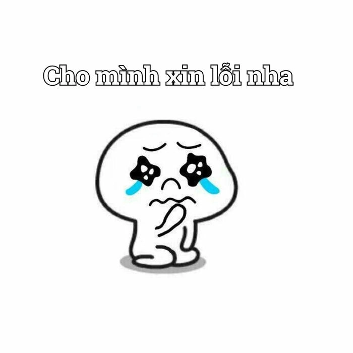 Meme xin lỗi không thể nhịn cười