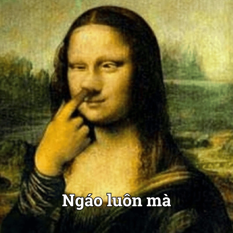 Hình meme chế Mona Lisa sáng tạo