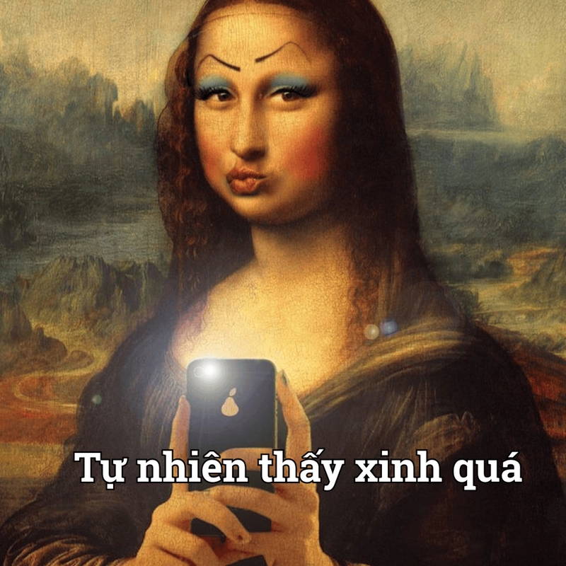 Mona Lisa meme chu mỏ