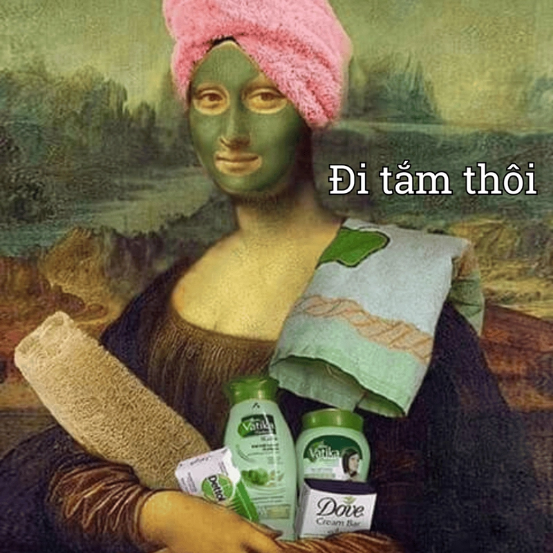 Mona Lisa meme skin care