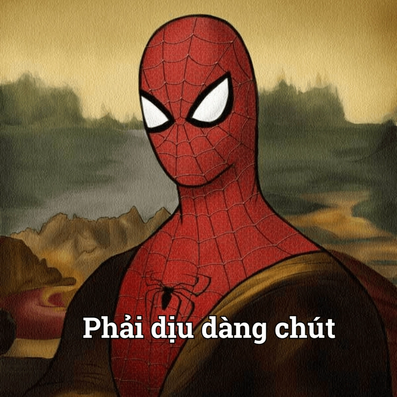 Mona Lisa meme người nhện