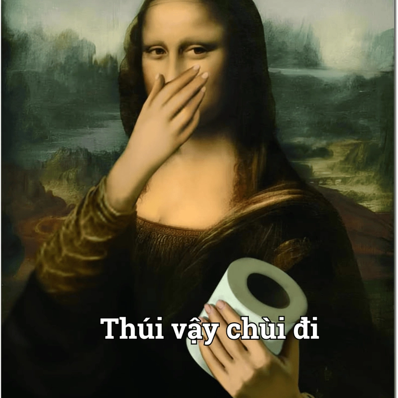 Mona Lisa meme đi vệ sinh