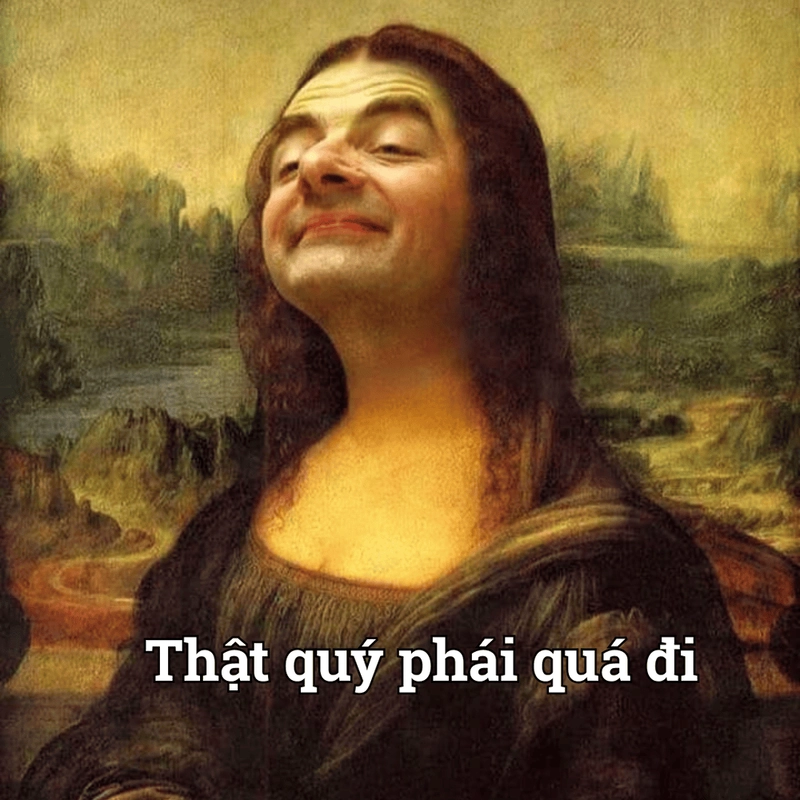Tranh Mona Lisa hài hước meme