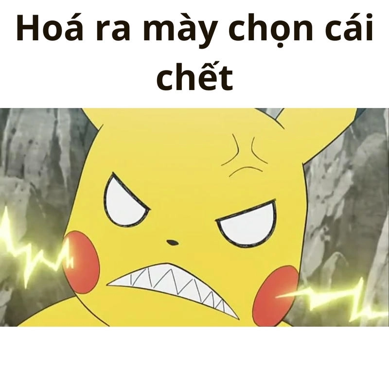 Ảnh Pikachu meme tức giận