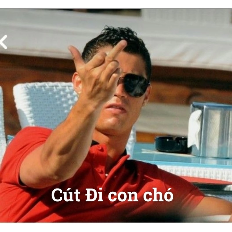 Hình ảnh Ronaldo meme biểu cảm sốc
