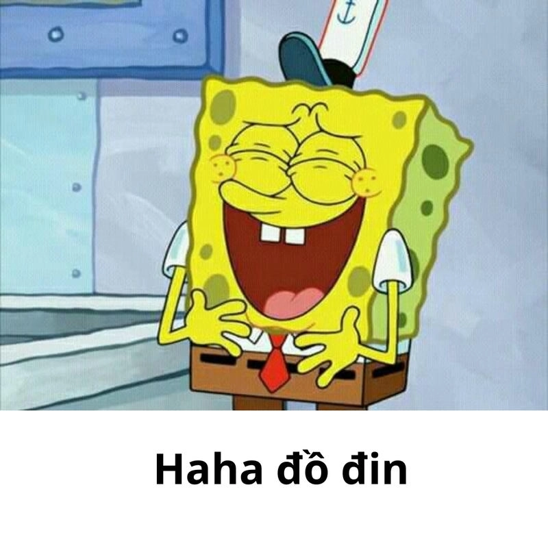 Meme Spongebob cười ngả nghiêng