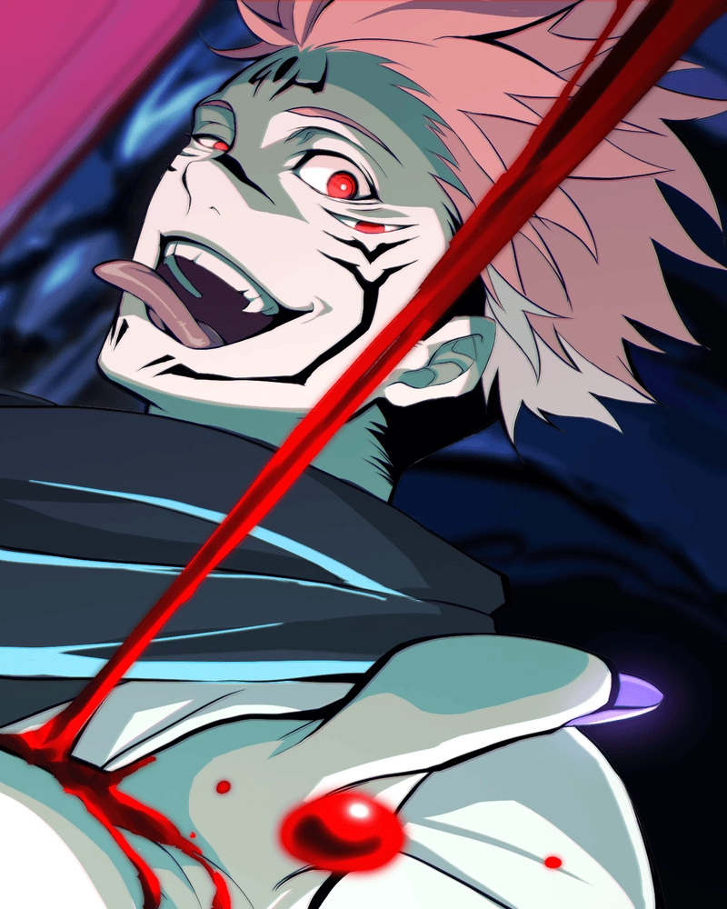 hình ảnh anime ngầu sukuna hề hước